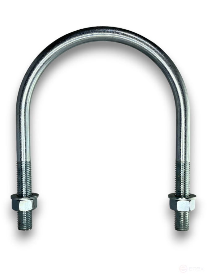 Керн Комплект хомут U образный гост 24137-80 м16х155 + 2 гайки + 2шайбы. Оцинкованный. 1 комплект RKU00161552001