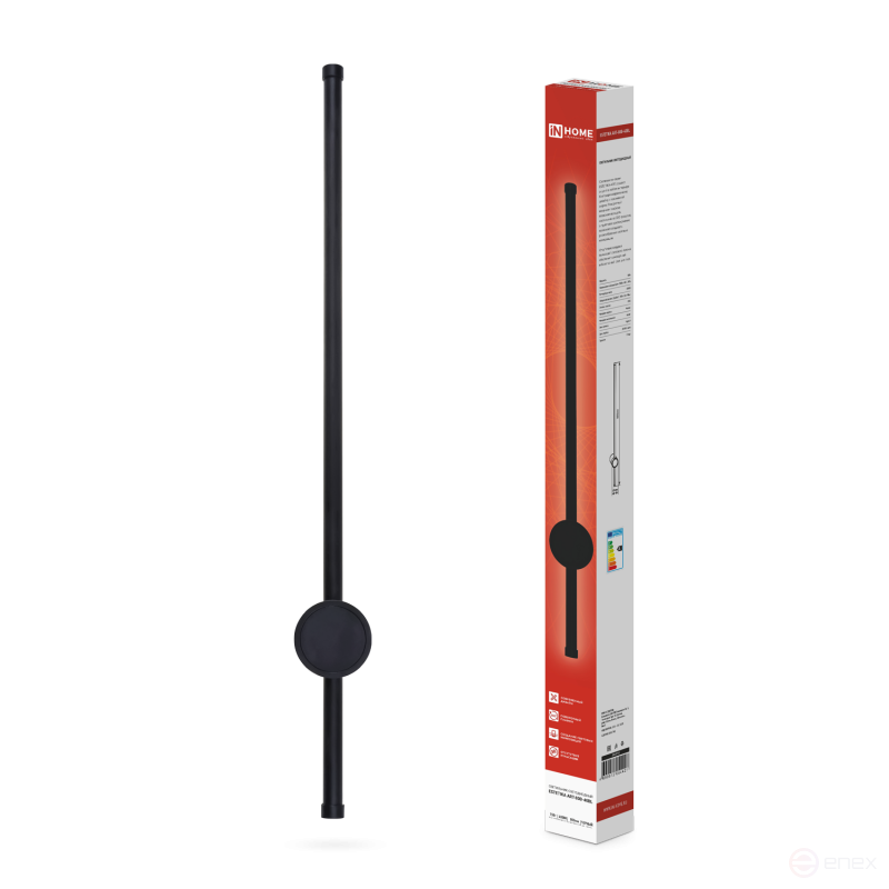 Светильник светодиодный ESTETIKA ART-80B-30BL 15Вт 230В 3000K 1050Лм 800х60x98 черный IN HOME