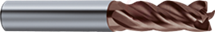 Monolithic carbide milling cutter with a large cutting angle, d-19.5 mm