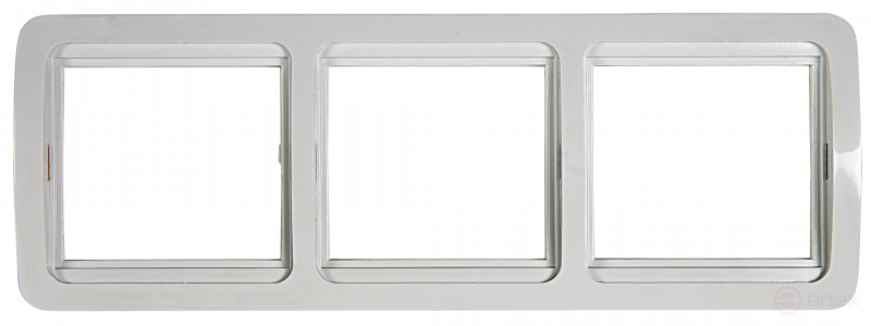 Рамка тройная горизонтальная CLASSICO белая 2303H IN HOME