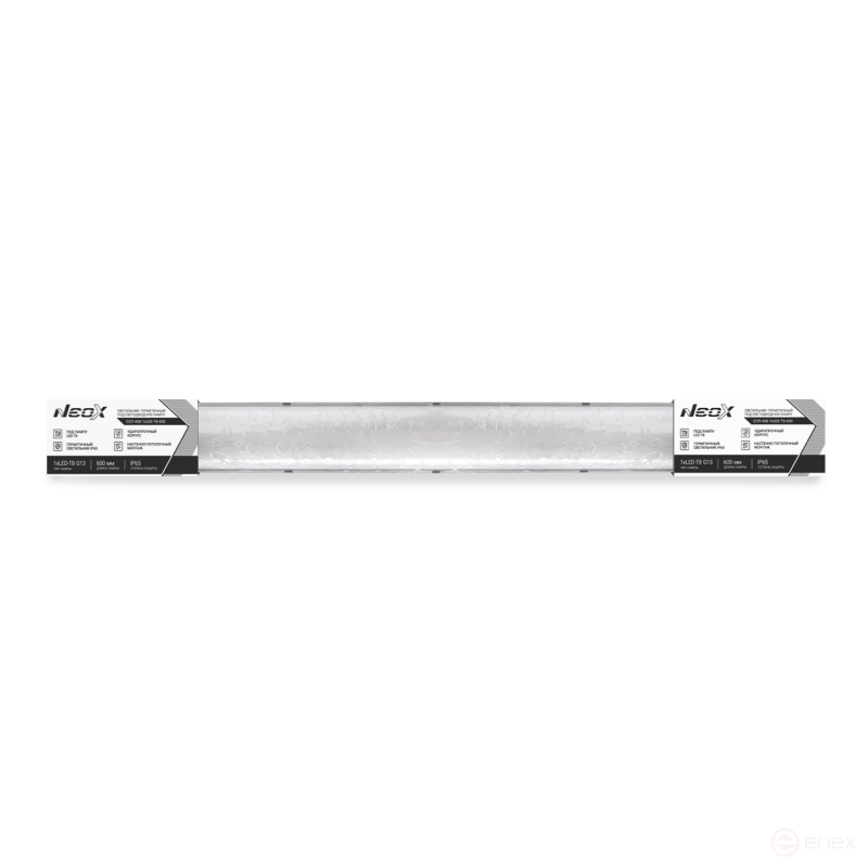 Светильник герметичный под светодиодную лампу CСП-458 1xLED-Т8-600 G13 666х60х55мм IP65 NEOX