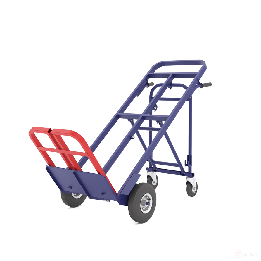 Тележка грузовая универсальная ТГУ 300 колёса (d250 литые + d125 болтовые)