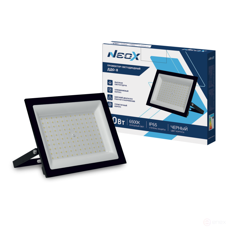 Прожектор светодиодный ДДО-8 70Вт 230В 6500К 7000Лм 100лм/Вт IP65 черный NEOX