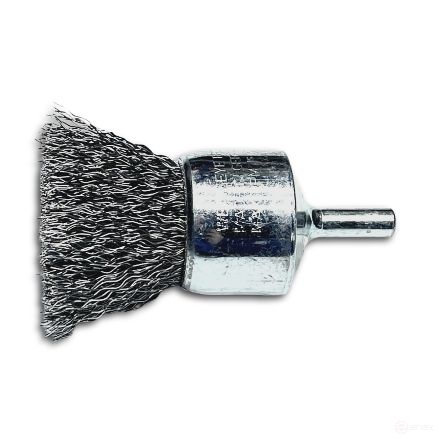 Brush, corrugated brush, D30 mm, shank 6 mm, length 68 mm, steel corrugated wire STA 0.50 mm, length of the working part 25 mm