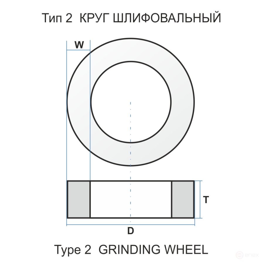 Grinding wheel 2 250 100 25 25A 40 K B 32 water.
