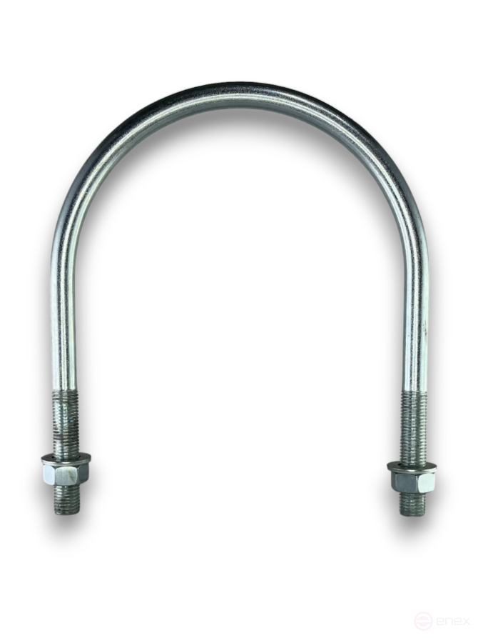 Керн Комплект хомут U образный гост 24137-80 м16х195 + 2 гайки + 2шайбы. Оцинкованный. 1 комплект RKU00161952001