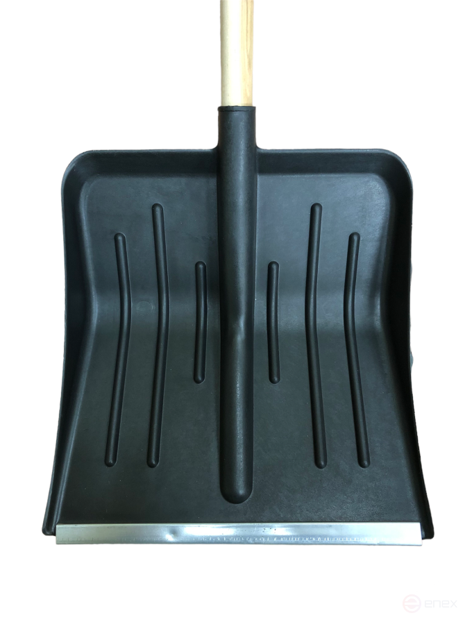 Snow shovel "Metelitsa" 410x400 d-32, black galvanized with wooden handle 1200*32