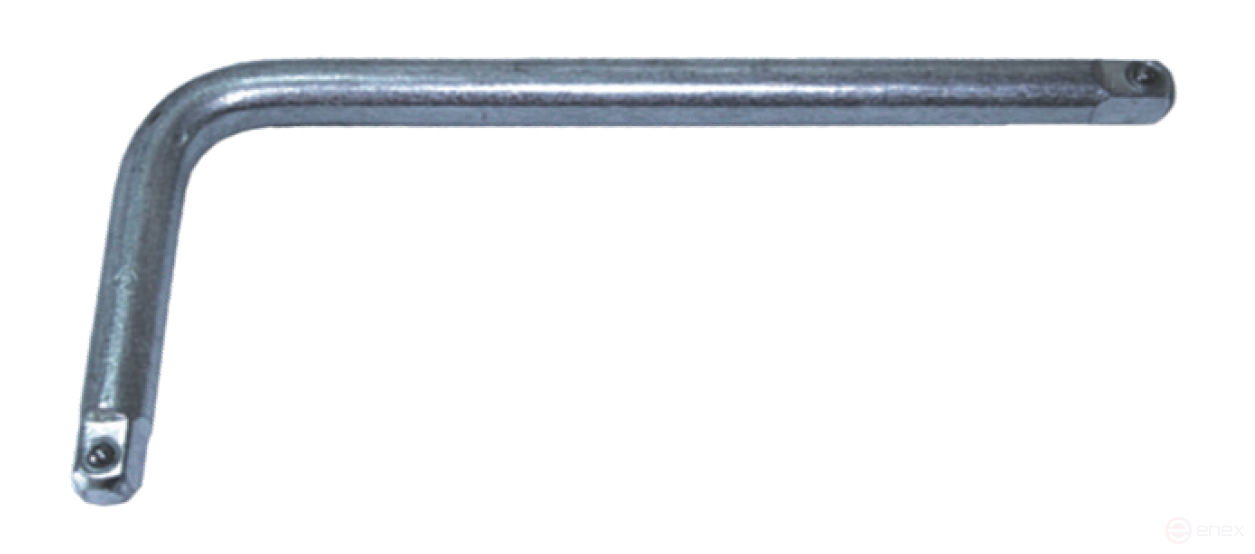 The key with the connecting square is curved, double-sided 500 mm