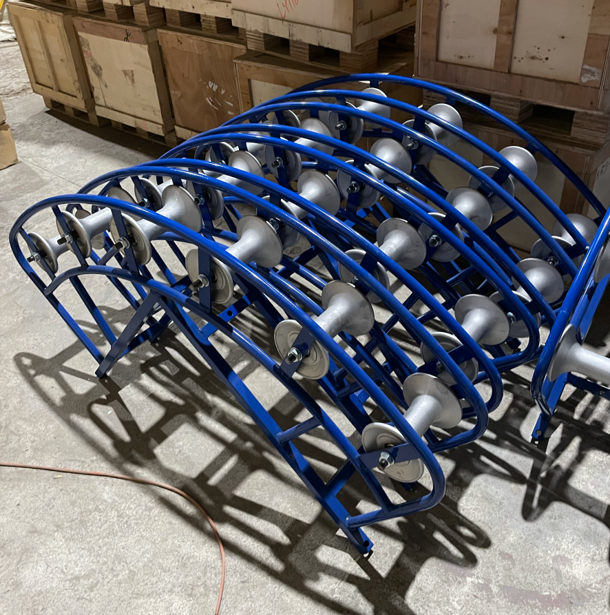 RCU 6-120A angular cable guide roller, aluminum coils (cable diameter up to 120 mm, roller load up to 500 kg) MALIEN