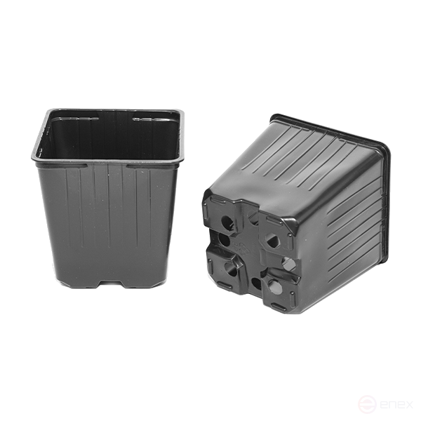 Горшки термоформованные (мягкие) квадратные 1л, 900 шт.