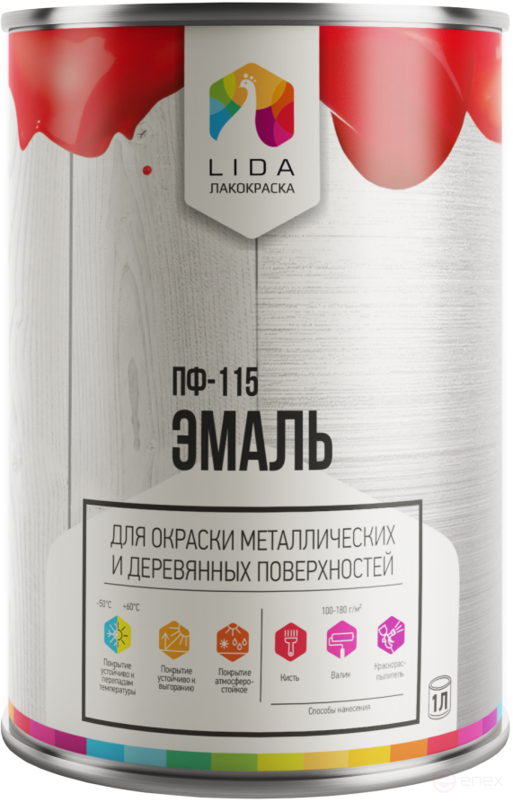 Эмаль ПФ-115 ЖЕЛТАЯ LIDA Ф.20,0