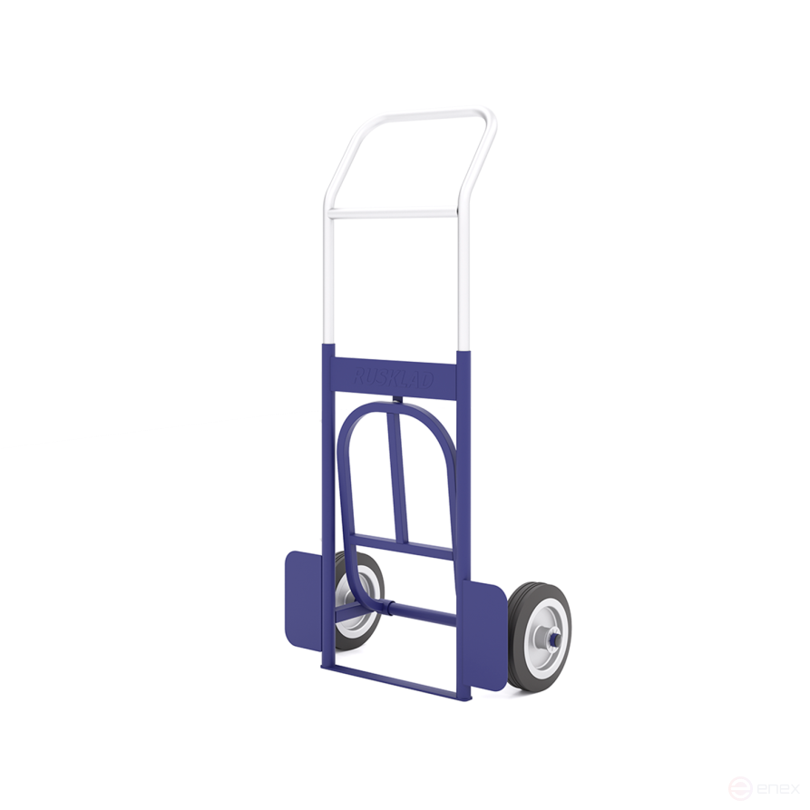 Тележка грузовая с дополнительной полкой и выдвижной ручкой КГ 100 П колеса литые d 200мм. г/п 100 кг