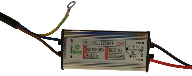 Драйвер для светодиодных светильников Mosvolt LL2220PF 600mA 20W IP65