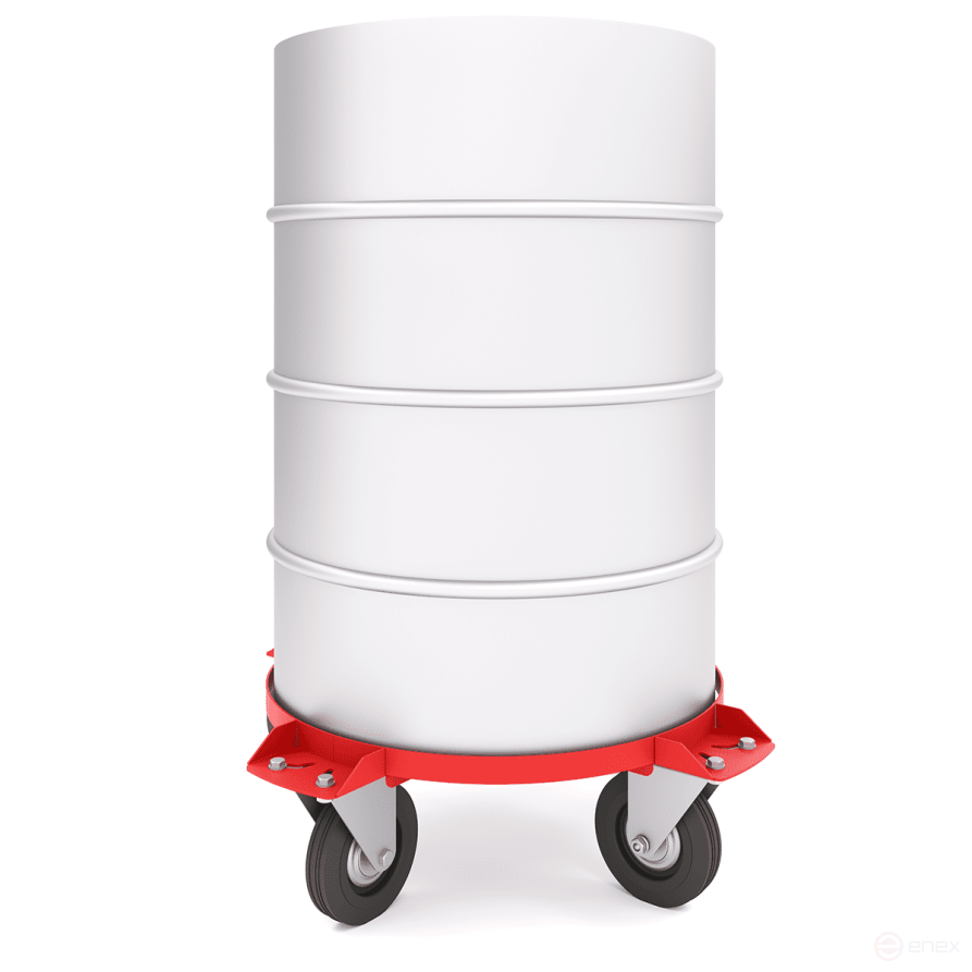 Тележка для бочки (d765мм, высота 48мм, борт 30мм, RAL 5002) г/п 220кг. колеса d160мм.