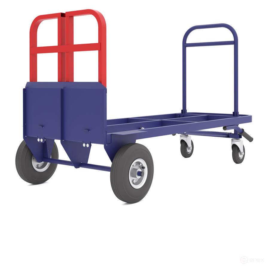 Тележка грузовая универсальная ТГУ 300 колёса (d250 литые + d125 болтовые)