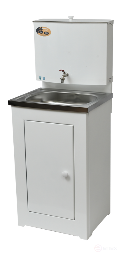 Country washbasin without heating LUXURY VORTEX, stainless steel, white