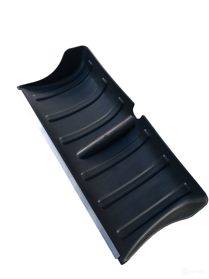 Shovel "Winter" No. 7 300*600 d-32, Scraper with aluminum bar with wooden handle 1200*32