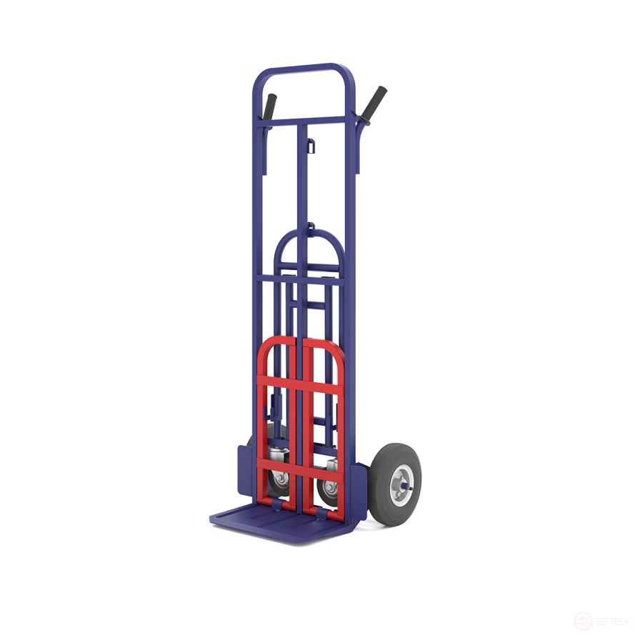 Universal cargo trolley TSU 200 wheels (d250 + d125 bolted) pneumatic rubber.