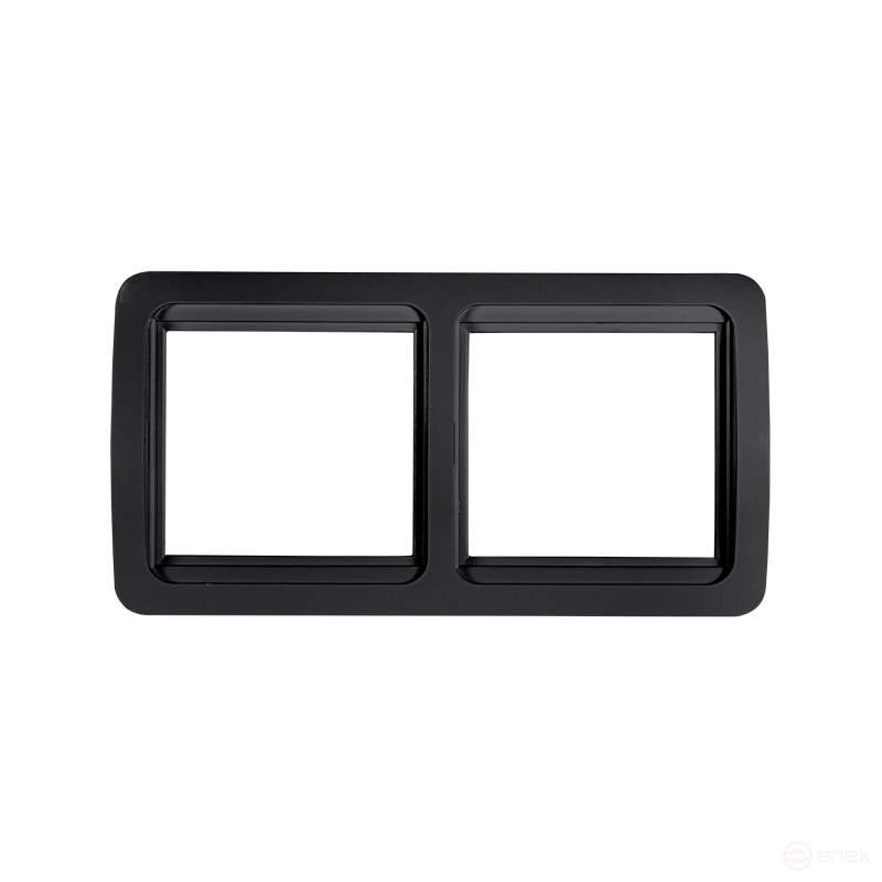 Рамка двойная горизонтальная CLASSICO черная 2302HB IN HOME