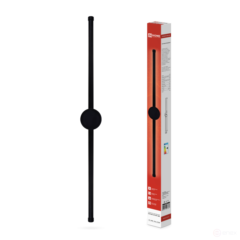 LED Lamp ESTETIKA ART-80C-40BL 15W 230V 4000K 1050Lm 800x60x98 Black IN HOME