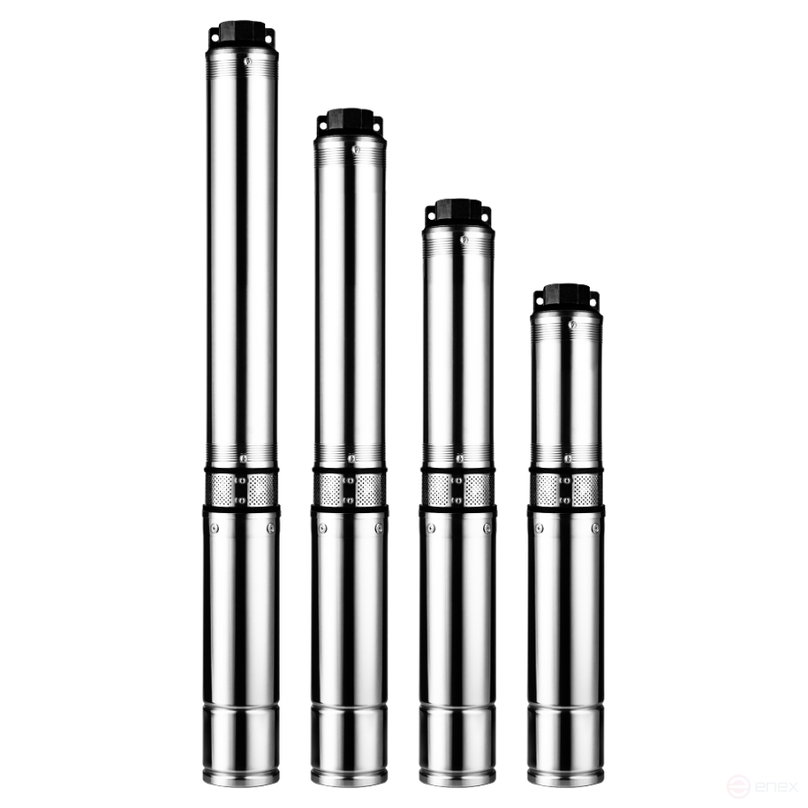 CH 3-2-80, Borehole pump Ø 3 inches, 1100 W, 2 meter cable, JEMIX