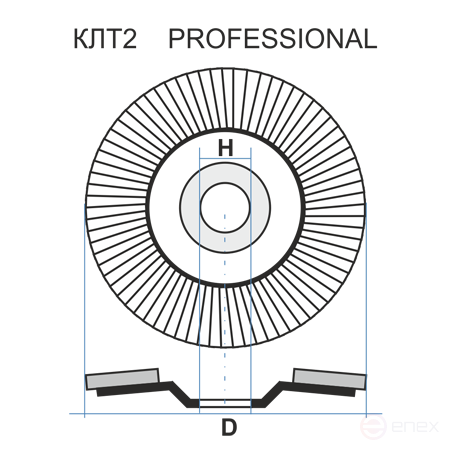 Petal end circle KLT 2 125 22.23 Fabric A 24 80