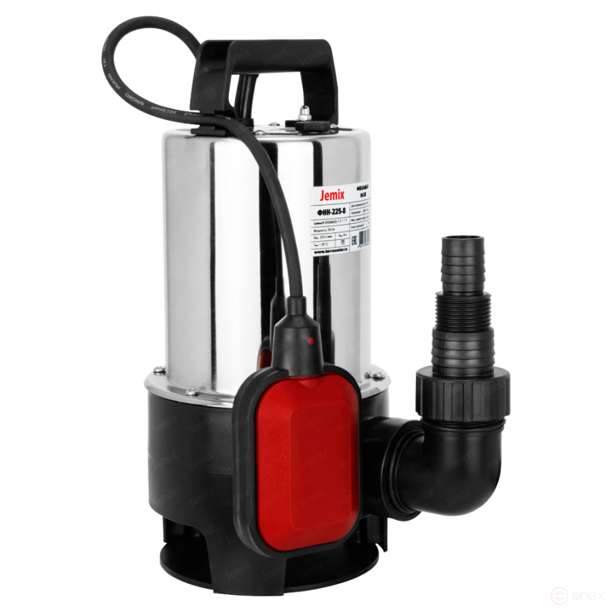 FNN-266-9,5, Fecal pump, stainless steel housing.steel, 1100 W, JEMIX