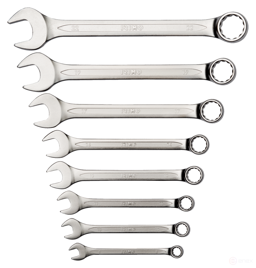 Набор комбинированных ключей, 8 шт. (8 - 22 мм), пластиковый держатель