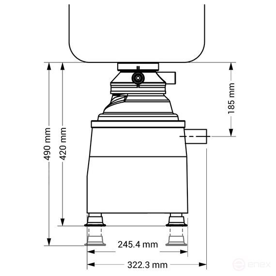Измельчитель пищевых отходов BORT Ultimate 1500