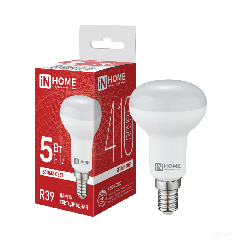 LED Lamp LED-R39-VC 5W 230V E14 4000K 410Lm IN HOME