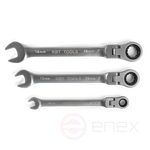 The key is a combined ratchet with a 17 mm hinge