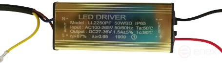 Драйвер для светодиодных светильников Mosvolt LL2250PF 9050mA 50W IP65