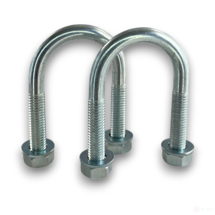 Керн Комплект хомут U образный гост 24137-80 м8х32 + 2 гайки + 2шайбы. Оцинкованный. 10 комплектов RKU00080322010