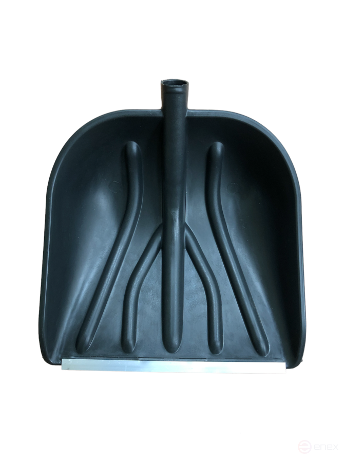 Shovel "Merchant" black with aluminum bar, 410*460 mm