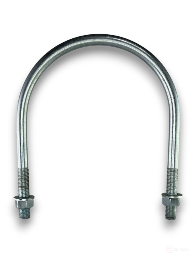 Керн Комплект хомут U образный гост 24137-80 м16х200 + 2 гайки + 2шайбы. Оцинкованный. 1 комплект RKU00162002001