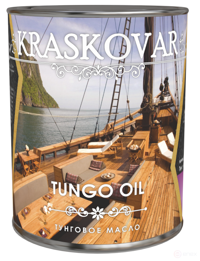 Тунговое масло для древесины Kraskovar Tungo Oil 0,75 л.