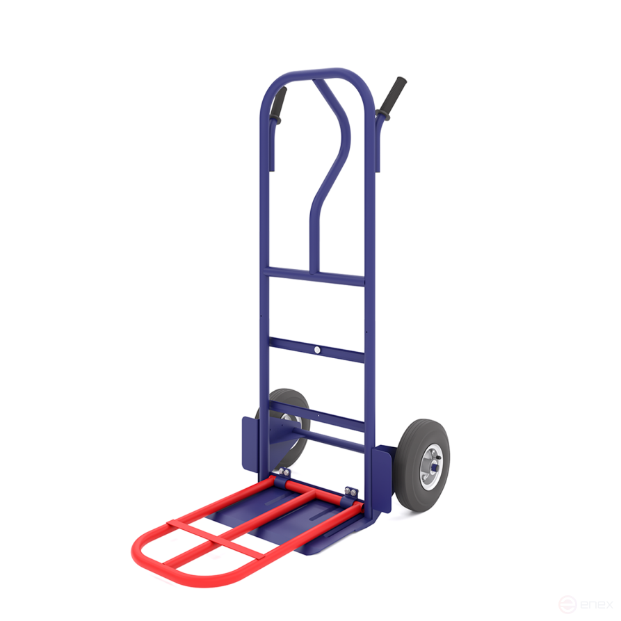 Cargo trolley with additional shelf KG 250 N wheels d 250 pneumatic