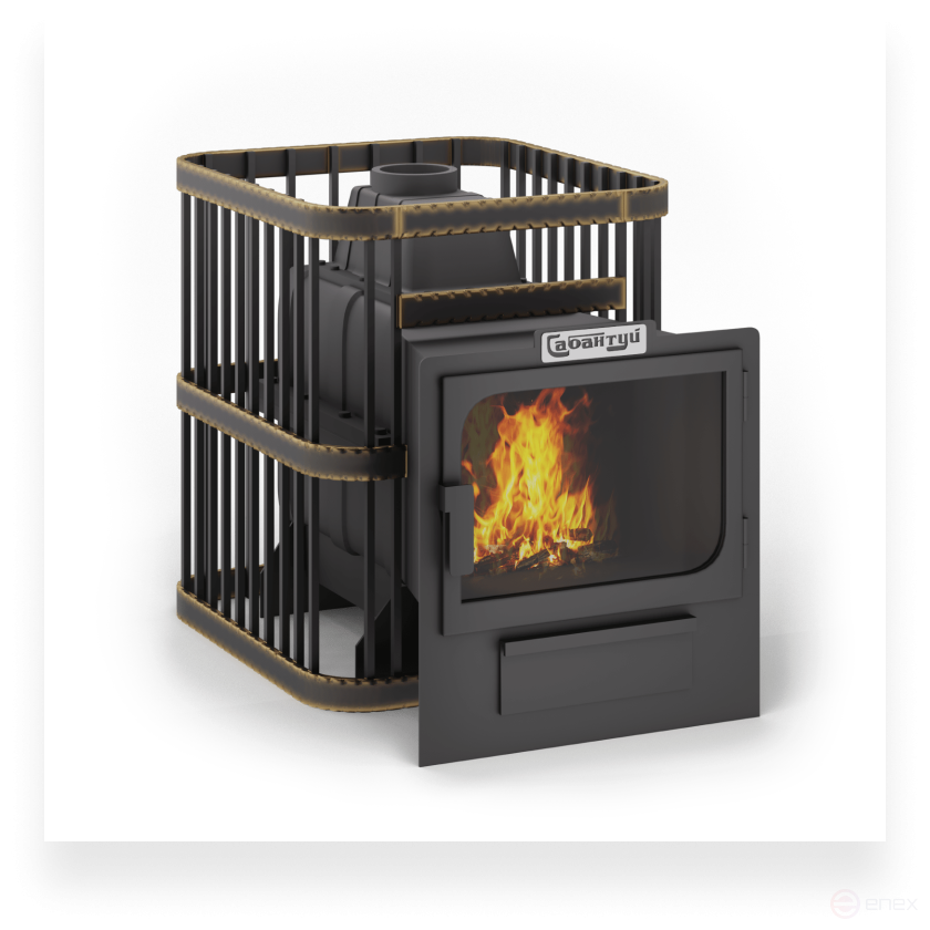 Печь Квадро Чугун 24 панорама