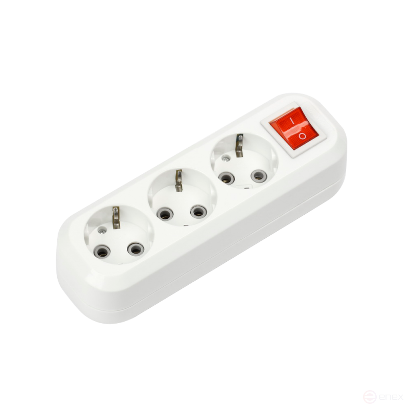 Колодка УЗВ-3-GRAND трехместная с выключателем и заземлением 5230 IN HOME