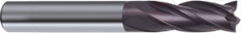 Monolithic carbide universal milling cutter with a central cut, d-4 mm