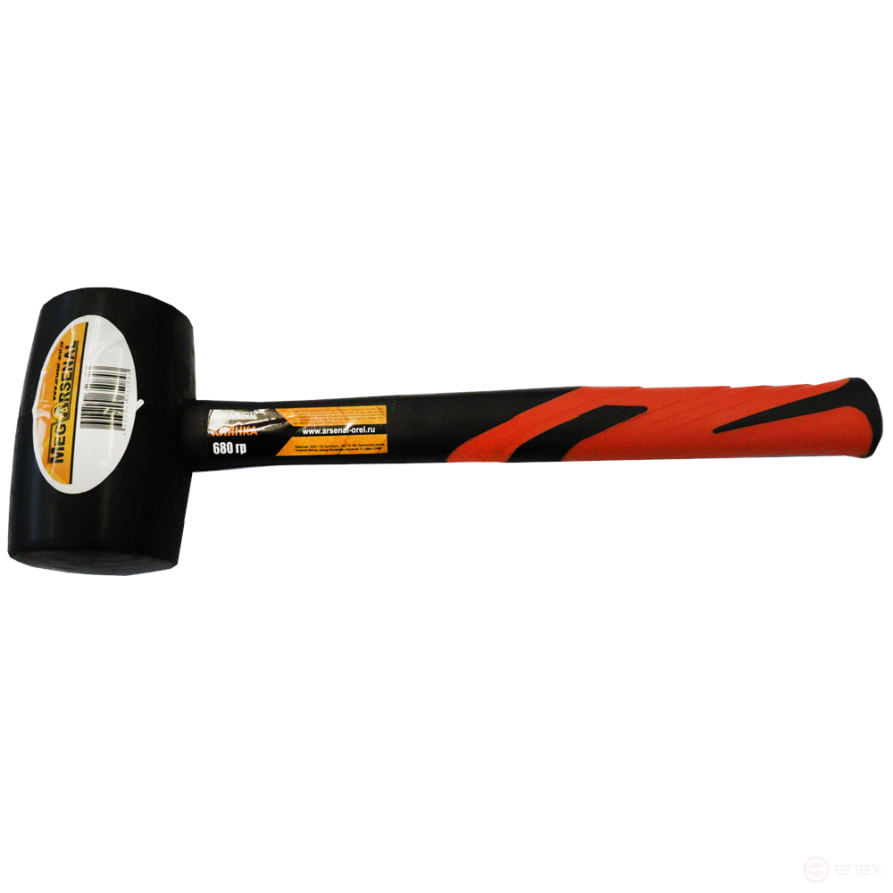 Mallet rubber 680gr fibreglass handle,black rubber MegArsenal RH01E0024 / MA-43-3 (24)