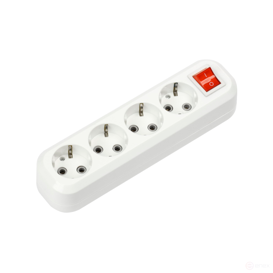 Колодка УЗВ-4-GRAND четырехместная с выключателем и заземлением 5240 IN HOME