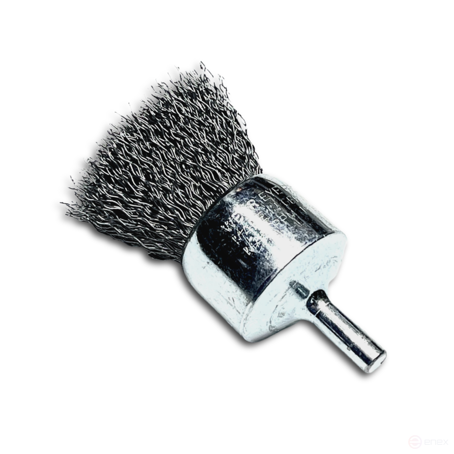 Brush, corrugated brush, D30 mm, shank 6 mm, length 68 mm, steel corrugated wire STA 0.50 mm, length of the working part 25 mm