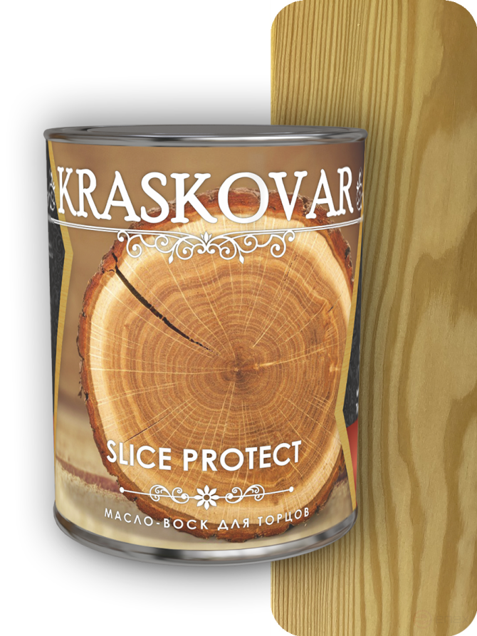 Масло для защиты торцов Kraskovar Slice Protect Бесцветный 0,75 л.