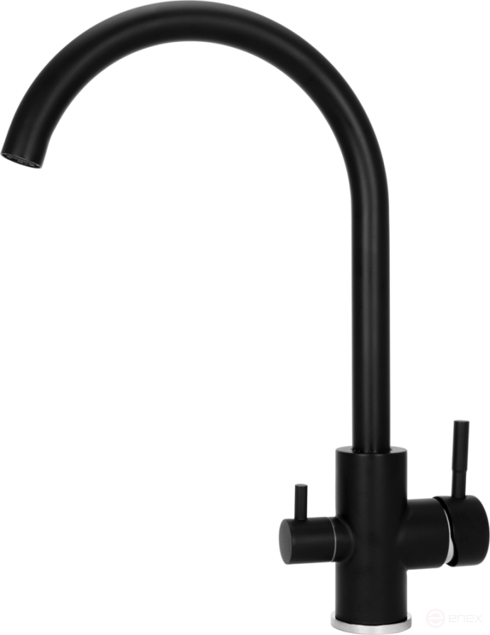 АБФ-3КР-1Ч, Гибридный питьевой кран-смеситель, для питьевых систем АБФ-ТРИА и АБФ-ОСМО, черный