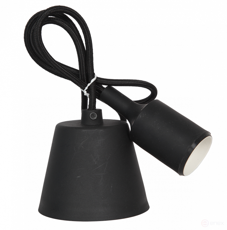 E27 Silicone Cartridge with 1m Cord Black IN HOME