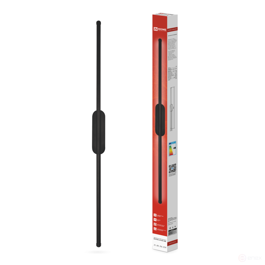 Светильник светодиодный ESTETIKA LUV-80C-40BL 15Вт 230В 4000K 1050Лм 800х50x25 черный IN HOME