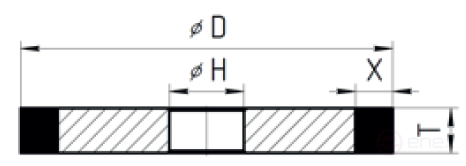 Круг алмазный 1A1 D50-T6-H20-X6 D46 C100 RB51