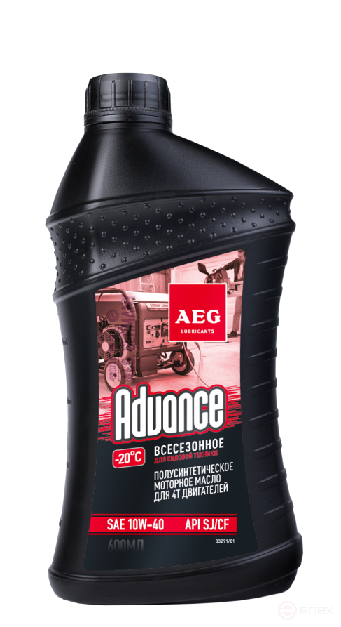 AEG Advance SAE 10W40 API SJCF Масло 4Т п/с, 600 мл