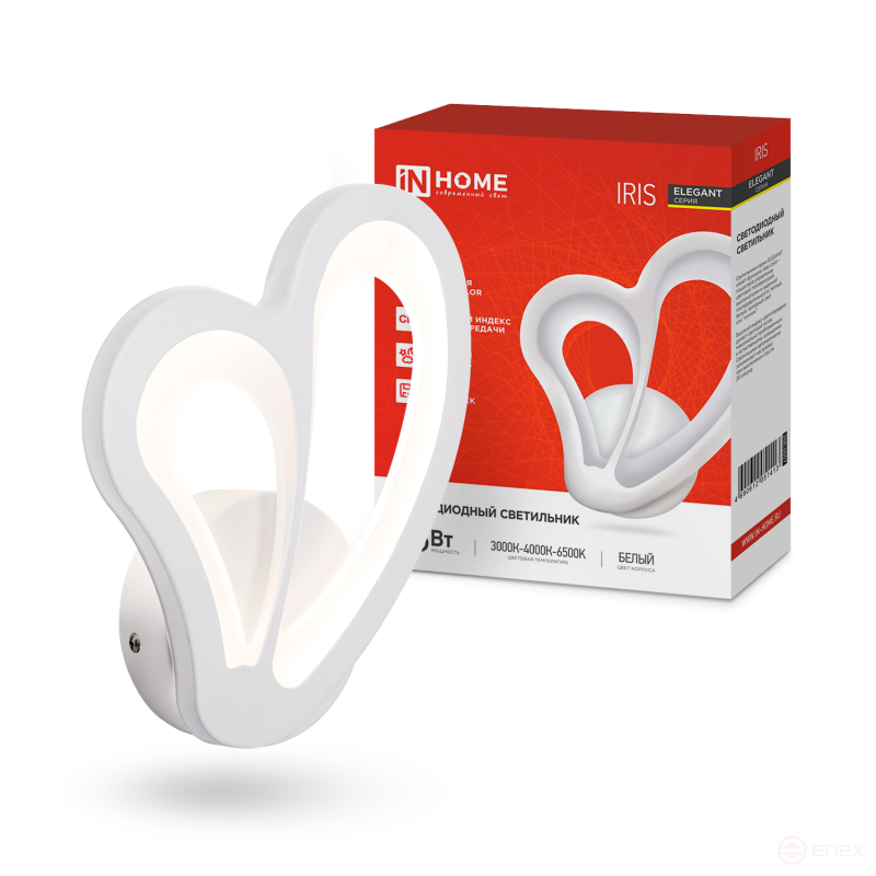 Светильник светодиодный ELEGANT IRIS 15Вт 230В 3000-6500K 1200Лм STEP COLOR белый IN HOME